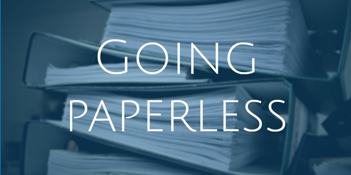 Going paperless…